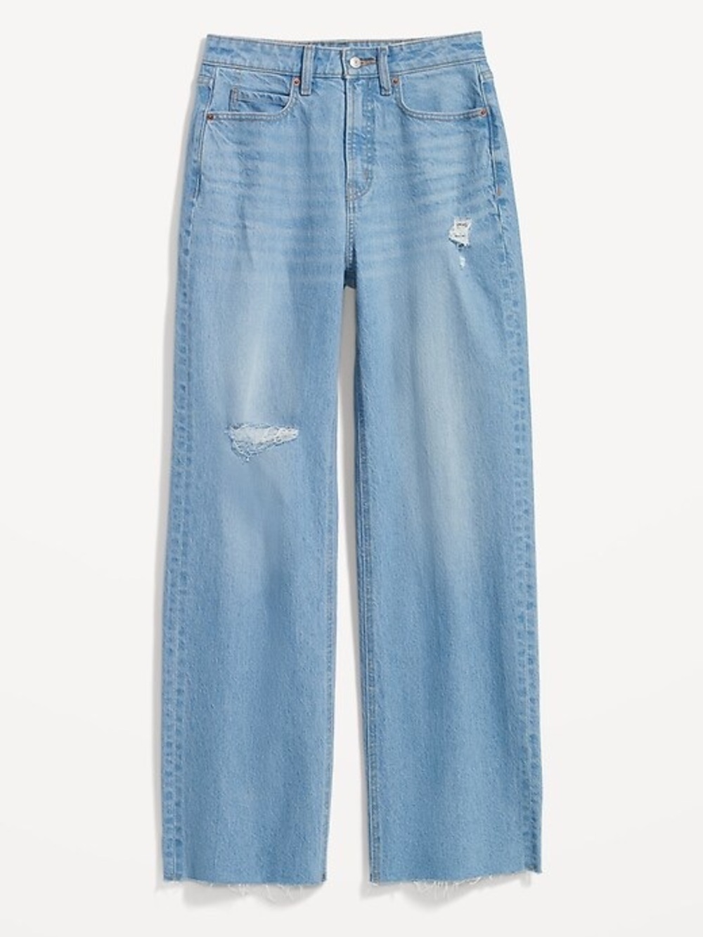 Old Navy Light Blue Distressed Straight Leg Jeans